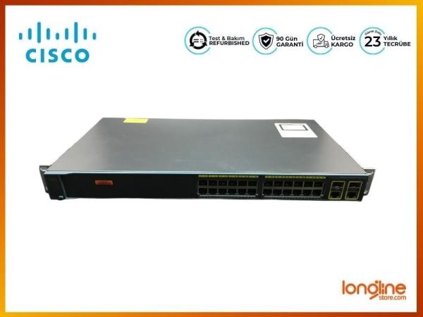 Cisco WS-C2960+24TC-L 24 Port 10/100 2x SFP/RJ-45 Layer 2 Switch - 1