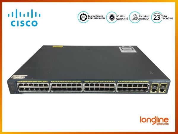 CISCO WS-C2960+48PST-S 2960PLUS 4810/100 POE+21000+2SFP - 1