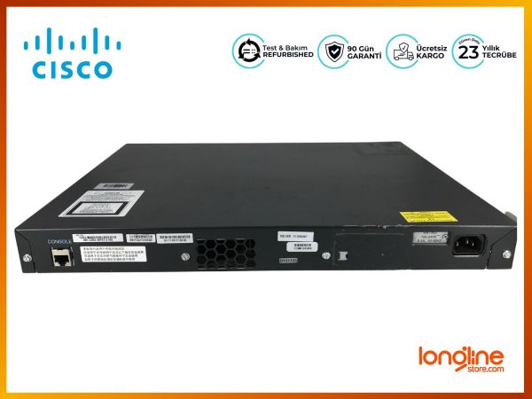 Cisco WS-C2960+48PST-S 48 Port 10/100 2 SFP & 2 1000BASE-T PoE- Switch - 1
