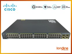 Cisco WS-C2960+48PST-S 48 Port 10/100 2 SFP & 2 1000BASE-T PoE- Switch - 2