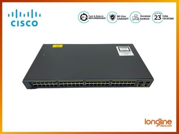 Cisco WS-C2960+48TC-L Catalyst 2960+ 48 10/100 + 2 T/SFP Switch
