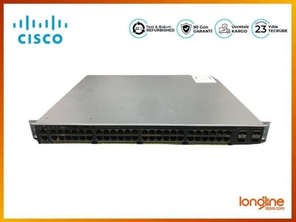 Cisco WS-C2960X-48LPS-L 48-Port Gigabit Ethernet PoE 4x SFP Switch - 3