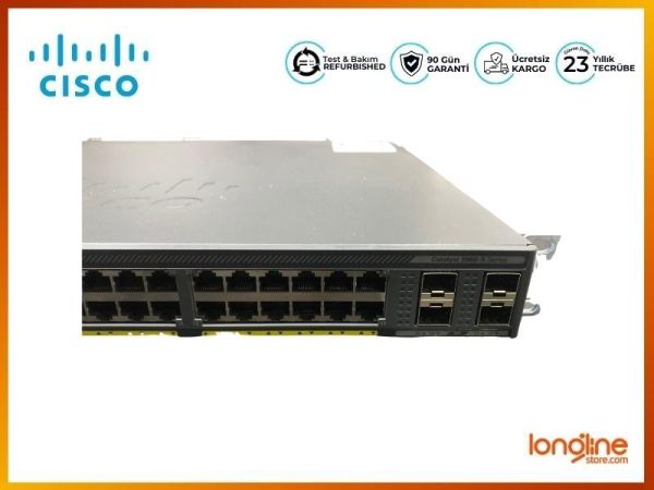 Cisco WS-C2960X-48LPS-L 48-Port Gigabit Ethernet PoE 4x SFP Switch - 4