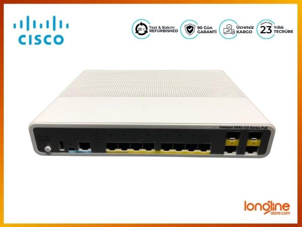 Cisco WS-C3560CG-8PC-S GE PoE+ 2x Dual Uplink IP Base Switch - 1
