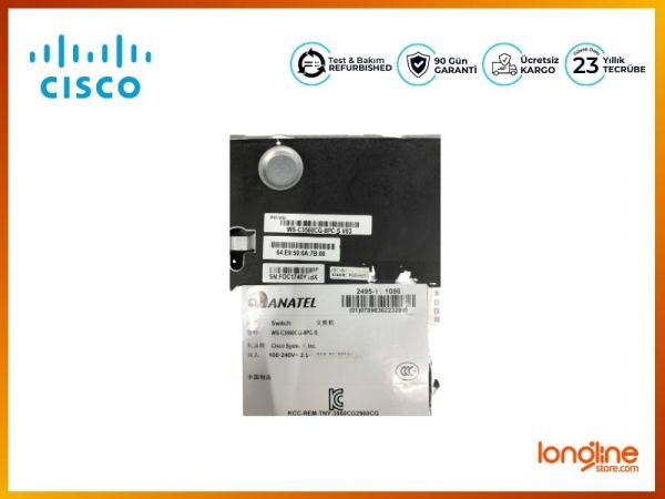 Cisco WS-C3560CG-8PC-S GE PoE+ 2x Dual Uplink IP Base Switch