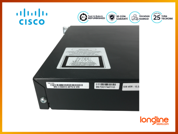 Cisco WS-C3560V2-48TS-S 48 Portlu Ethernet Ağ Anahtarı (Network Switch) - 4