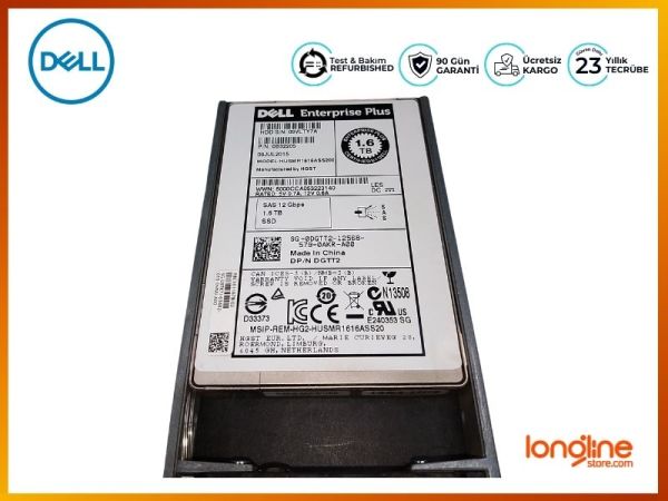 Dell 1.6TB SAS 12Gbps 2.5in SSD - 1