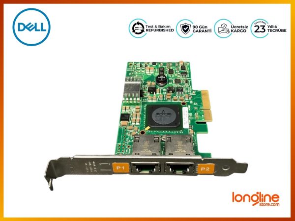 Dell G218C 0G218C PCIe Dual Port Gigabit Ethernet Adapter Card - 1