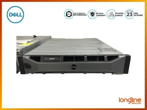 DELL MD1400 Storage 6x 4TB 7.2K SAS HDD 2x 12G-SAS-4 2x PSU - 1
