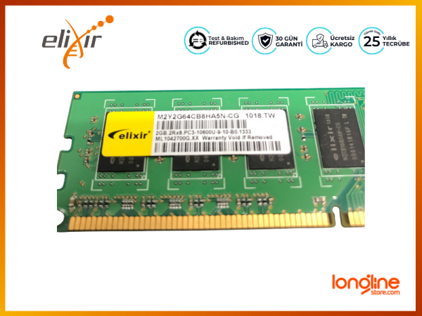 Elixir M2Y2G64CB8HA5N-CG PC3-10600U-9-10-B0 2Rx8 DDR3 2GB - 3