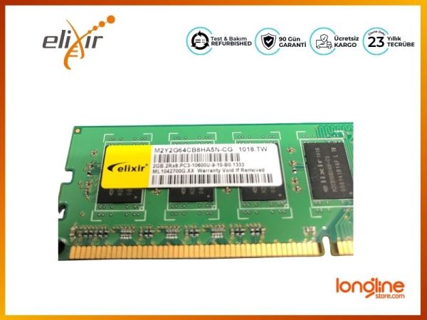 Elixir M2Y2G64CB8HA5N-CG PC3-10600U-9-10-B0 2Rx8 DDR3 2GB