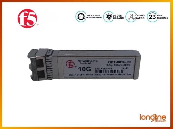 F5 Networks 10GB OPT-0016-00 F5-UPG-SFP+-R 10GBASE/SR SFP Transceiver