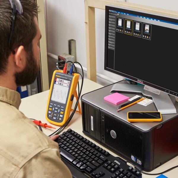 Fluke 125B Endüstriyel Scopemeter El Tipi Osiloskop - 5