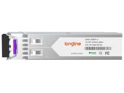 LONGLINE - Foundry Networks E1MG-100FX Compatible 100BASE-FX SFP 1310nm 2km Industrial DOM Duplex LC MMF Transceiver Module (1)