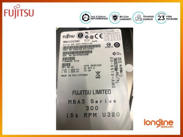 Fujitsu MBA3300NC 300GB 15K 320 SCSI 3.5