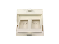 HCS DataLink 45 Degree Angled Face Plate 2 ports,WOO-30304 - HES CABLING