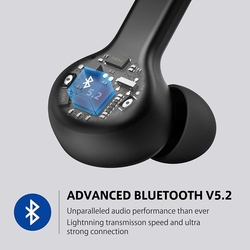 HD Stereo Kablosuz Gürültü Önleyici Oyun Kulaklığı - Siyah, TS-40 TWS Parmak İzi Dokunmatik Bluetooth Kulaklık - Thumbnail