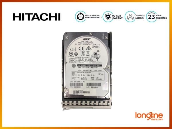 Hitachi HDD 1.8TB 10K 12Gb/s 128MB SAS SFF 2.5 HUC101818CS4200