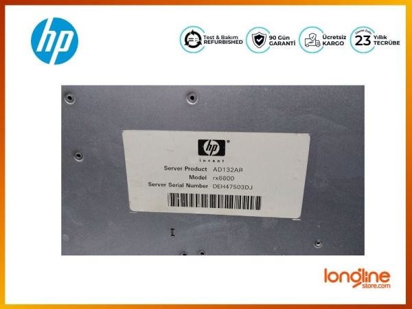 HP Integrity RX6600 2xItanium 2 1.6GHz 16GB Mem 2XAc Ps - 4