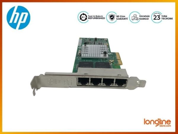 HP NC365T 593720-001 PCI-E 4 Port Gigabit Ethernet Server Adapter - 1