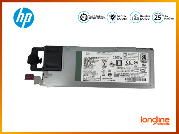 HPE 1600W Flex 80 Plus Platinum Power Supply 830272-B21 863373-001 - 3