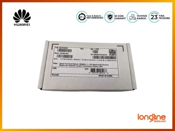 Huawei 02310RAV OEGD01N01 1000BASE-T-SFP Module,RJ45 Optical Functional Module - 1