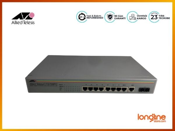 Allied Telesyn AT-FS709FC 8-Port 10/100 Mbps Unmanaged Switch - 5