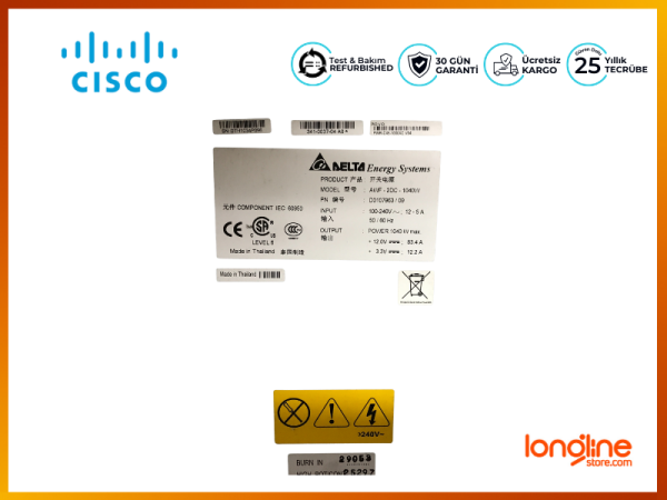 Cisco 341-0037-01 Catalyst 4500 Serisi için 1000 Watt AC Güç Kaynağı - 4