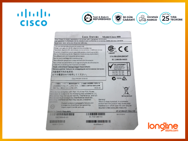 CISCO 888-K9 Cisco 888 G.SHDSL Sec Router w/ ISDN B/U Router - 3