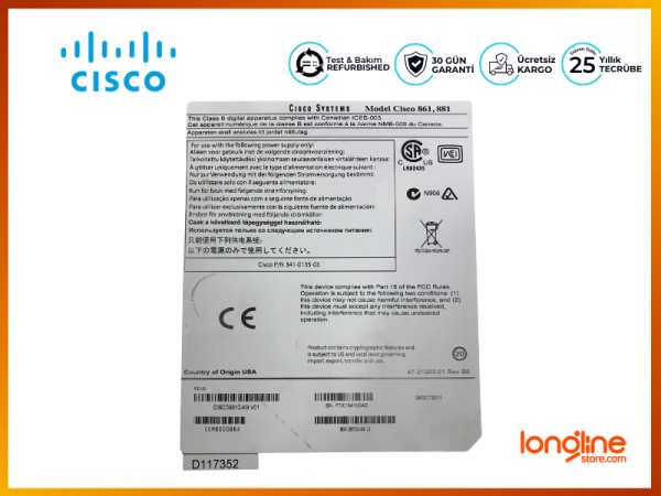 Cisco CISCO881G-K9 881G Ethernet Sec Router - 4
