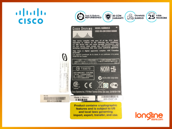 Cisco IDS-4215-K9 Intrusion Detection System 4215 Sensor - 3