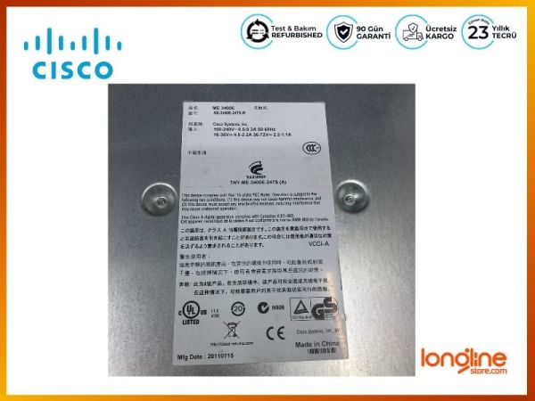 Cisco ME-3400E-24TS-M ME3400E Switches 24 10/100 + 2 Combo - 3