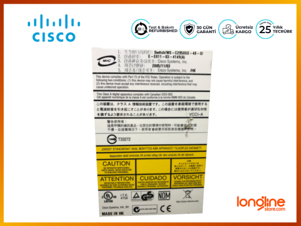 Cisco WS-C2950SX-48-SI 48x10/100 2x1000BASE-SX L2 Switch - 3