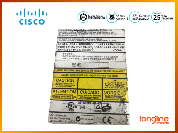 CISCO WS-C3524-XL-EN 24 port 10/100 Anahtar (Switch) artı 2 GBIC yuvası - 3