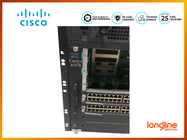 CISCO WS-C4507R Catalyst 4500 Kasası (7 Yuvalı) + Fan + Güç Kaynağı - 2