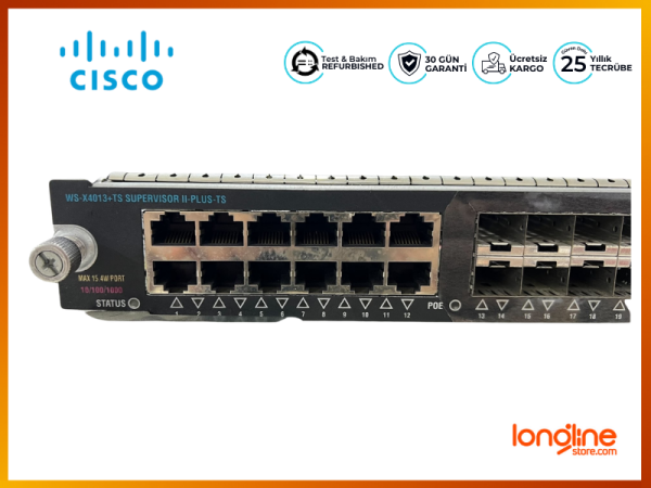 CISCO WS-X4013+TS SUPIIPLUSTS 12x10/100/1000 POE+8 SFP SLOTS - 2
