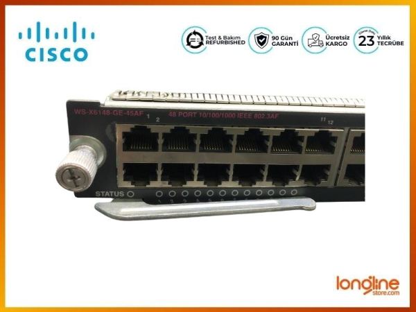 Cisco WS-X6148-GE-45AF Catalyst 6500 48 Port 10/100/1000 - 4