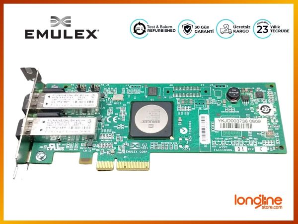 Emulex FC 4GB DP PCI-E HBA LPE11002 LPE11002-E FC1120005-01C - 1