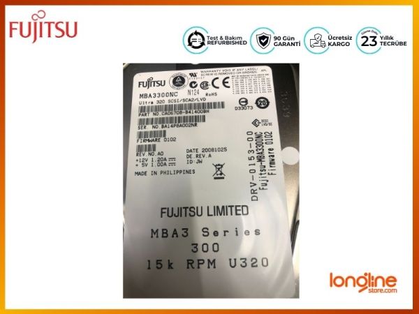 Fujitsu MBA3300NC 300GB 15K 320 SCSI 3.5
