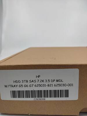 HDD 3TB SAS 7.2K 3.5 DP MDL 625031-B21 625030-001 - 1