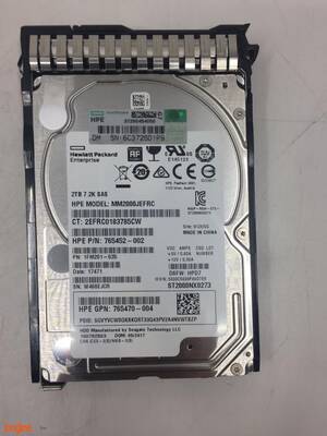 HDD NEW 2TB 7.2K 12G SAS 512E 2.5 SC W/TRAY 765466-B21 - 3