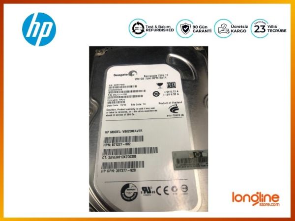 Hp 250GB 7.2K 3G SATA2 3.5'' NON HOT PLUG 571227-002 397377-028 - 2