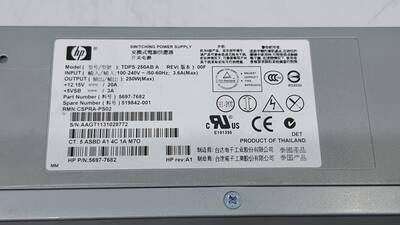 HP 250W FOR EVA4400 EVA P6300 519842-001 5697-7682 POWER SP. - 5