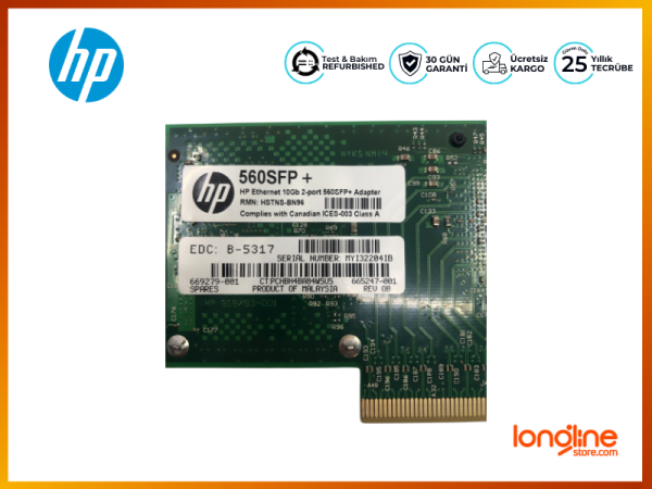 HP 560SFP+ 10GBE DP PCI-E 665249-B21 669279-001 665247-001 - 4