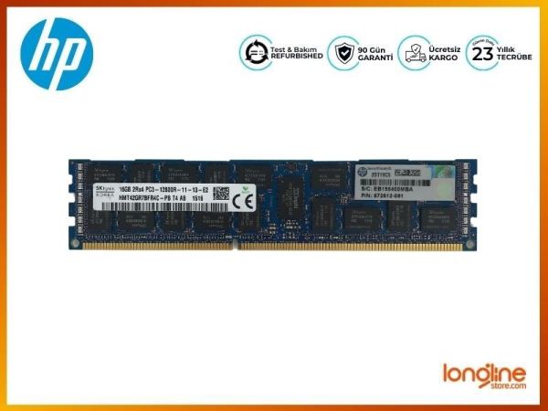 Hp DDR3 16GB 1600MHZ ECC 672631-B21 672612-081 684031-001