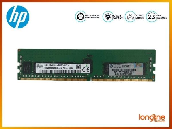 HP DDR4 16GB 2400MHZ PC4-19200T REG 805349-B21 819411-001