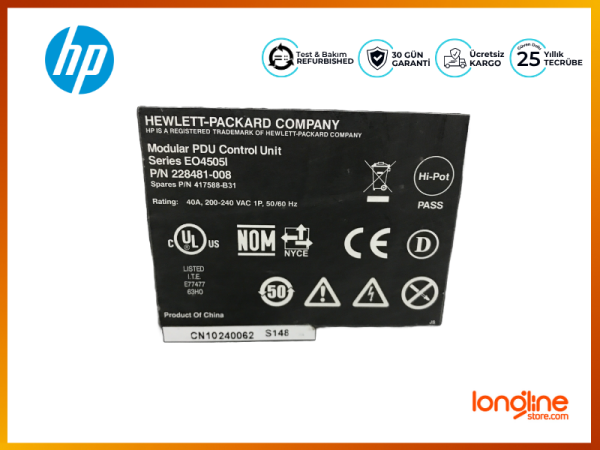 HP PDU CONTROL UNIT 32A 200-240 VAC 228481-003 417581-B31 - 5
