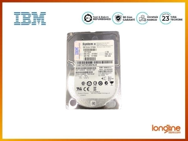 IBM 1TB 7.2K 6G SAS 2.5 INCH SFF HDD 81Y9691 81Y9690 81Y3820 - 2