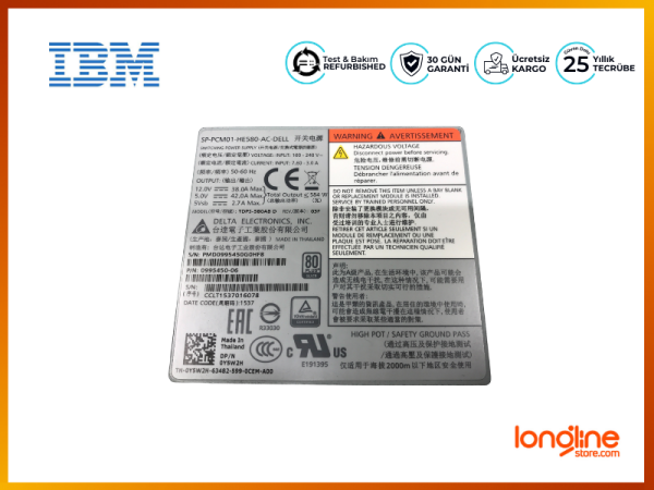 IBM POWER SP 580W FOR V7000 NETAPP DS4243 DS4246 85Y5846 82562-1 - 3
