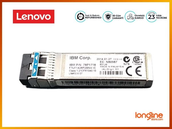 Lenovo GBIC 8GB FC LW SFP (Pair) 00MJ105 78P1718 FTLF1428P2BNV-I